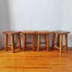 4 tabourets vintage 1970 style scandinave
