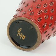 Italian mid century vase fratelli fanciullacci strawberry sgraffito decor 1960s 1970s