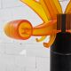 Vintage space age orange Italian style plastic coat rack