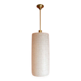 Vintage 1950 glass cylinder pendant light