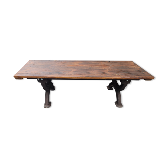 Bench or garden coffee table cast iron legs 150×56cms