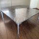 Table basse vintage et moderniste Rolf Benz en marbre et acier