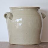 Medium-sized sandstone pot, gray glazed, two ears