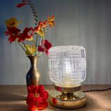 Vintage glass globe table lamp