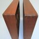 Two wall shelves with solid wood compartments design 80s