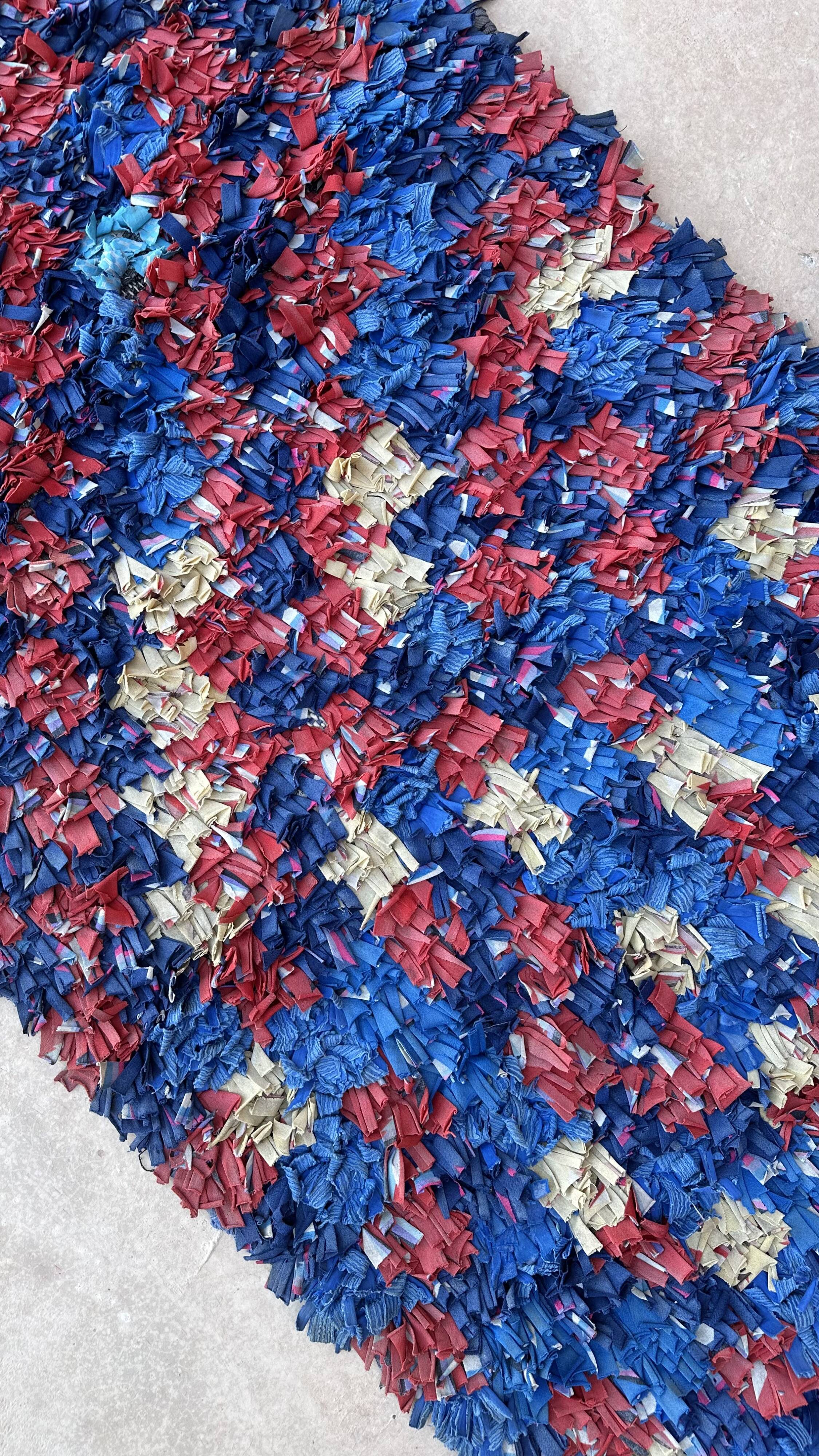 Colorful Boucherouite Moroccan rug - 86 x 152 cm