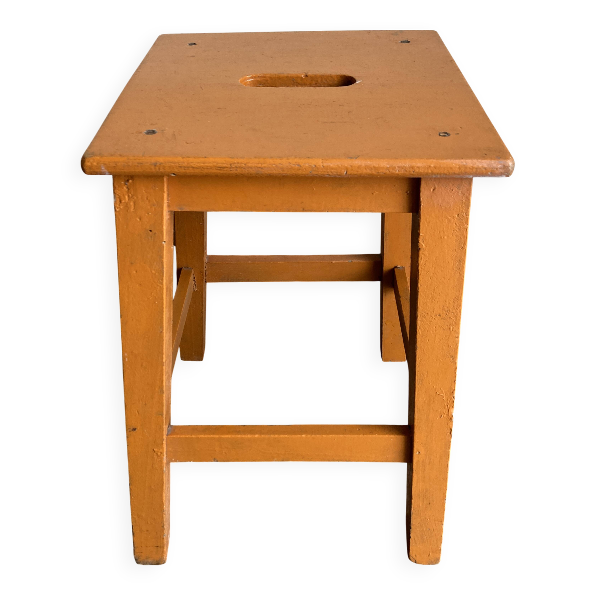 Farm stool folk art original barn painting