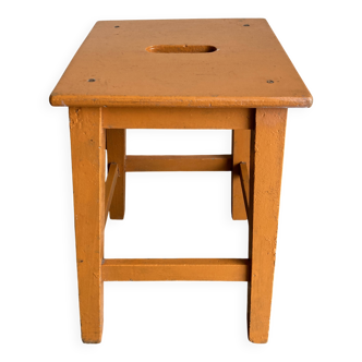 Farm stool folk art original barn painting