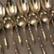 Suite of 12 small spoons with Russian silver metal ERCUIS Regency style
