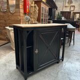 Black patinated bar back