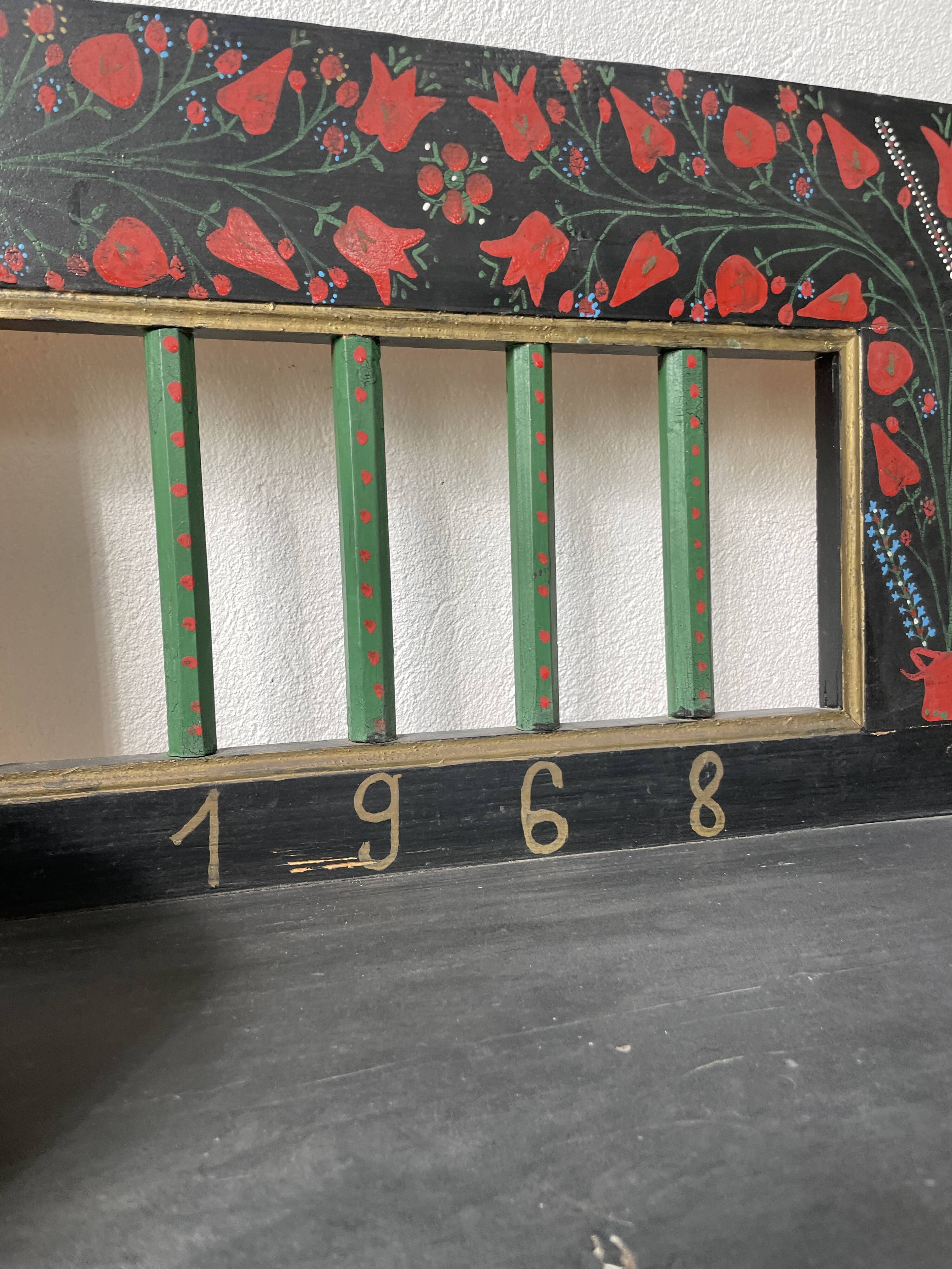 Moldavian bench 1968 polychrome