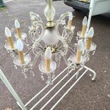 10-branch glass tassel chandelier