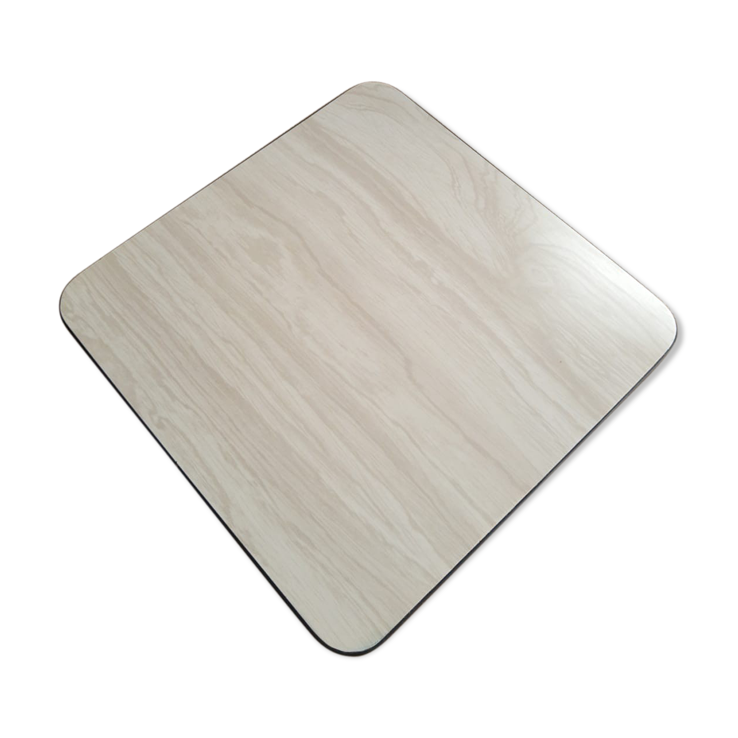 Flat bottom in white veined formica gray - vintage