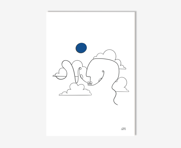Illustration n°09 " La tête dans les nuages " collection " L'éveil "