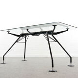 Nomos table-desk in black by Norman Foster 1986 for Tecno, Italy