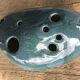 Roller spike flowers, blue-green ceramics
