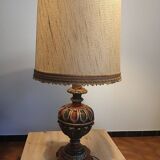Vintage 1960s Venetian lamp – wooden base – Total height: 1.00 m
