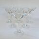 Set of six martini glasses
