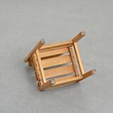 Set of three chairs and two stools Maison Regain, circa 1970