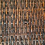 Wooden chest and braided rice straw
