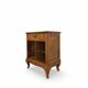 Antique Italian bedside table in solid walnut, 1920s/1930s