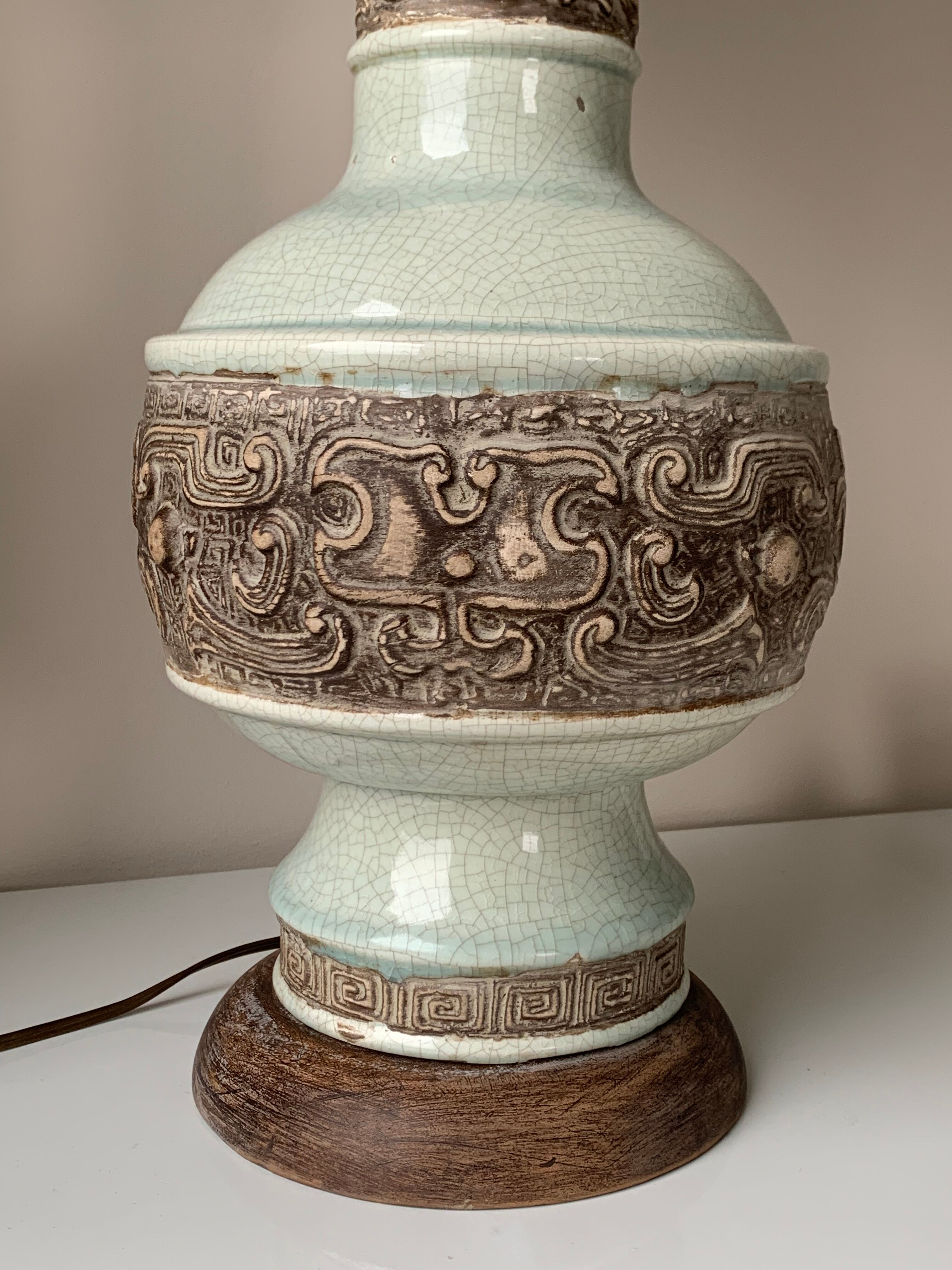 Vintage ceramic foot lamp