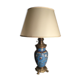 Japanese-flowered partitioned enamel lamp