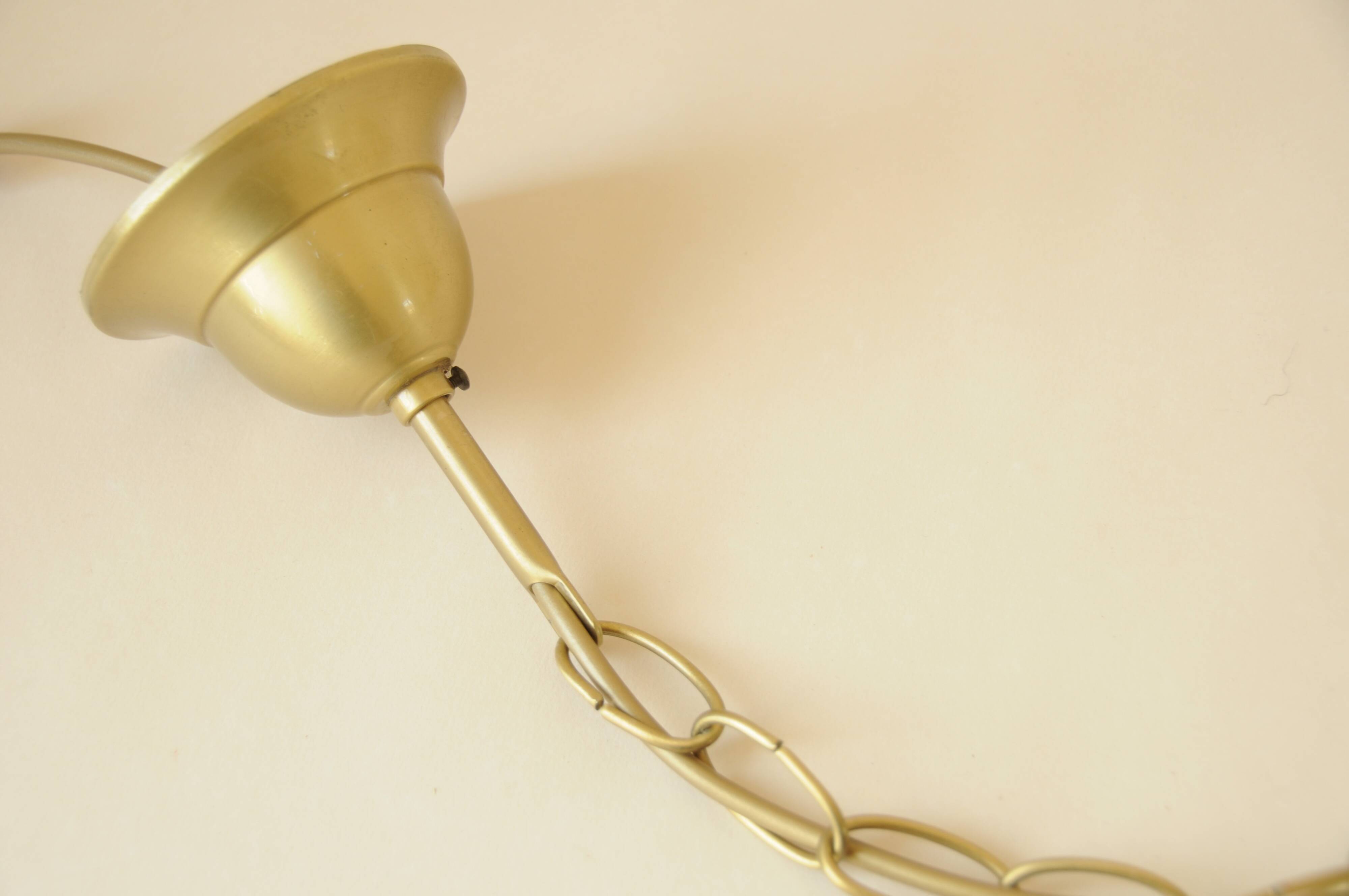 Flower ball chandelier - vintage floral pendant light in gold metal