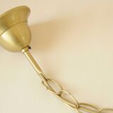 Flower ball chandelier - vintage floral pendant light in gold metal