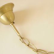 Flower ball chandelier - vintage floral pendant light in gold metal