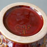 Glazed earthenware pitcher