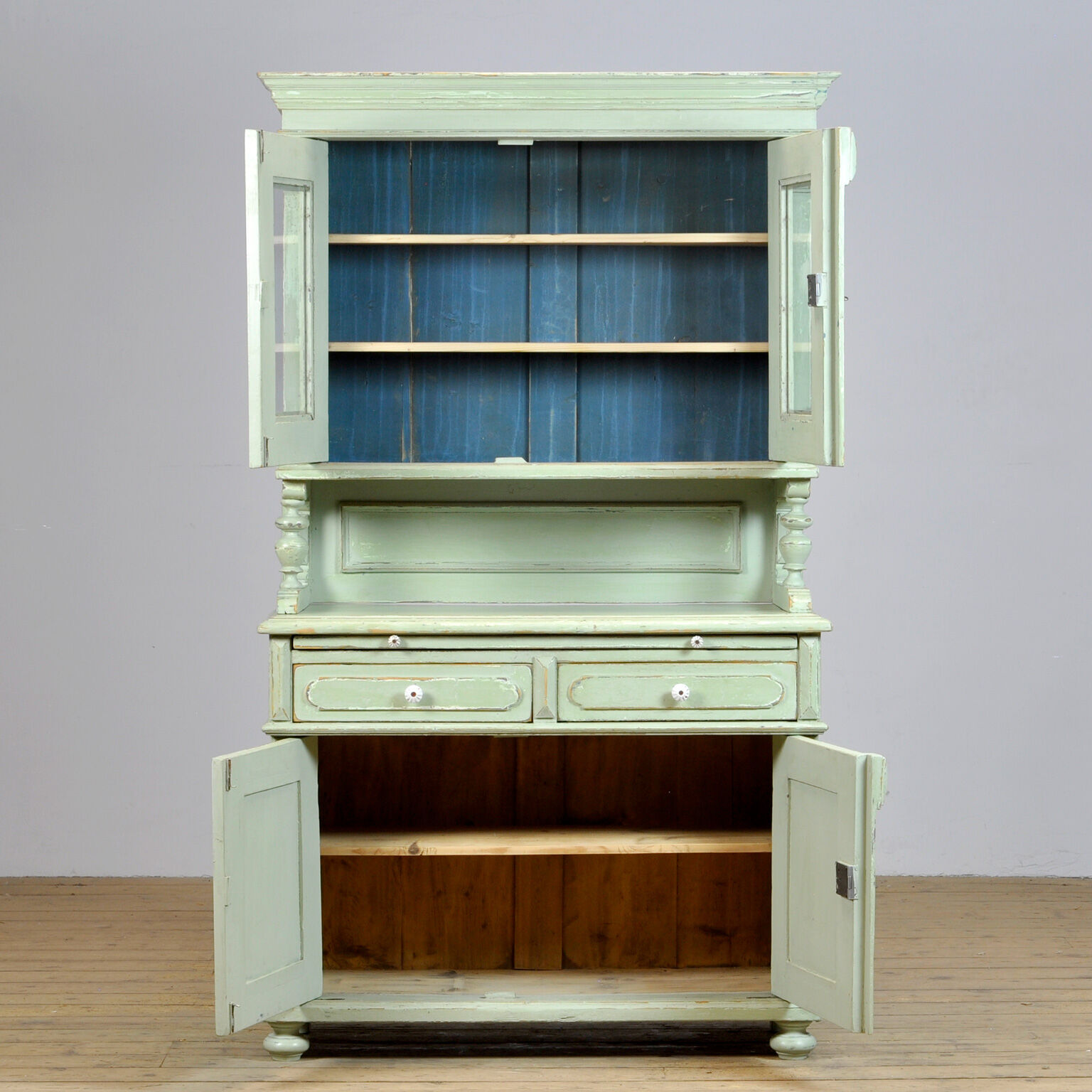 Solid Pine Kitchen Cupboard, 1920's