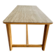 Table designer E. Gallina en travertin et chêne massif pour 6 personnes.