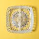 Mid-century Divided Serving Plate / Clear Appetizer Tray / Italy / 1970s