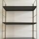 Black brown metal String Shelf