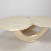 Italian travertine coffee table, 1980s
