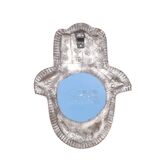 Moroccan metal mirror in the shape of a hand, 1970s