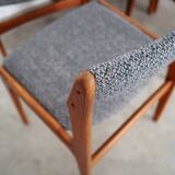 Ensemble de six chaises en teck, design danois, années 1960, production : Danemark