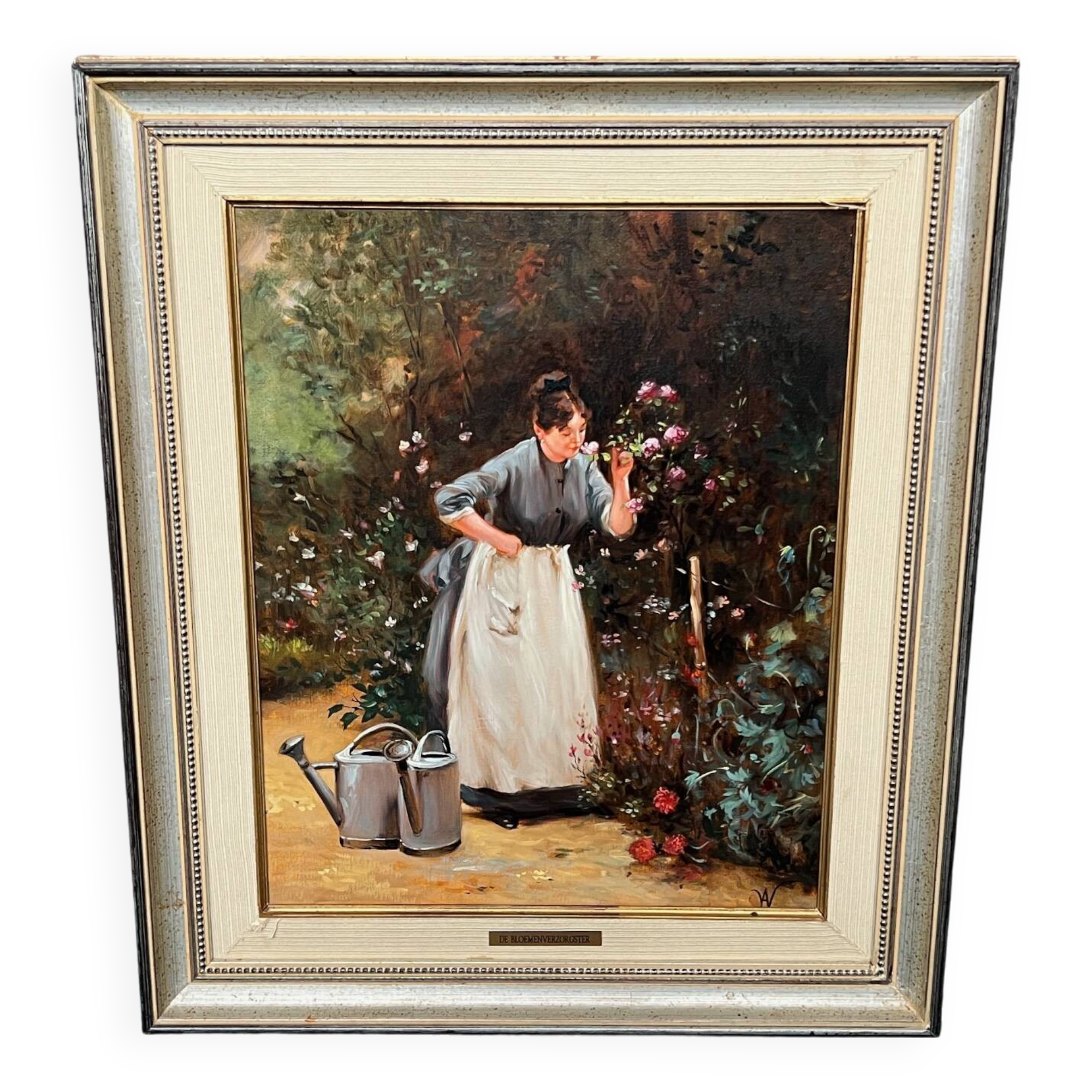 Painting "Girl with flowers".