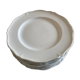 Set 10 plates with godrons in English iron earth 1950