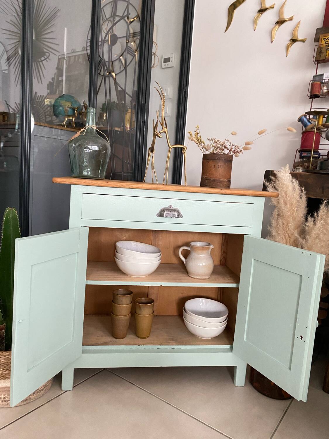Almond green Parisian sideboard