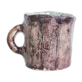 Mug en poterie, fait main, vintage