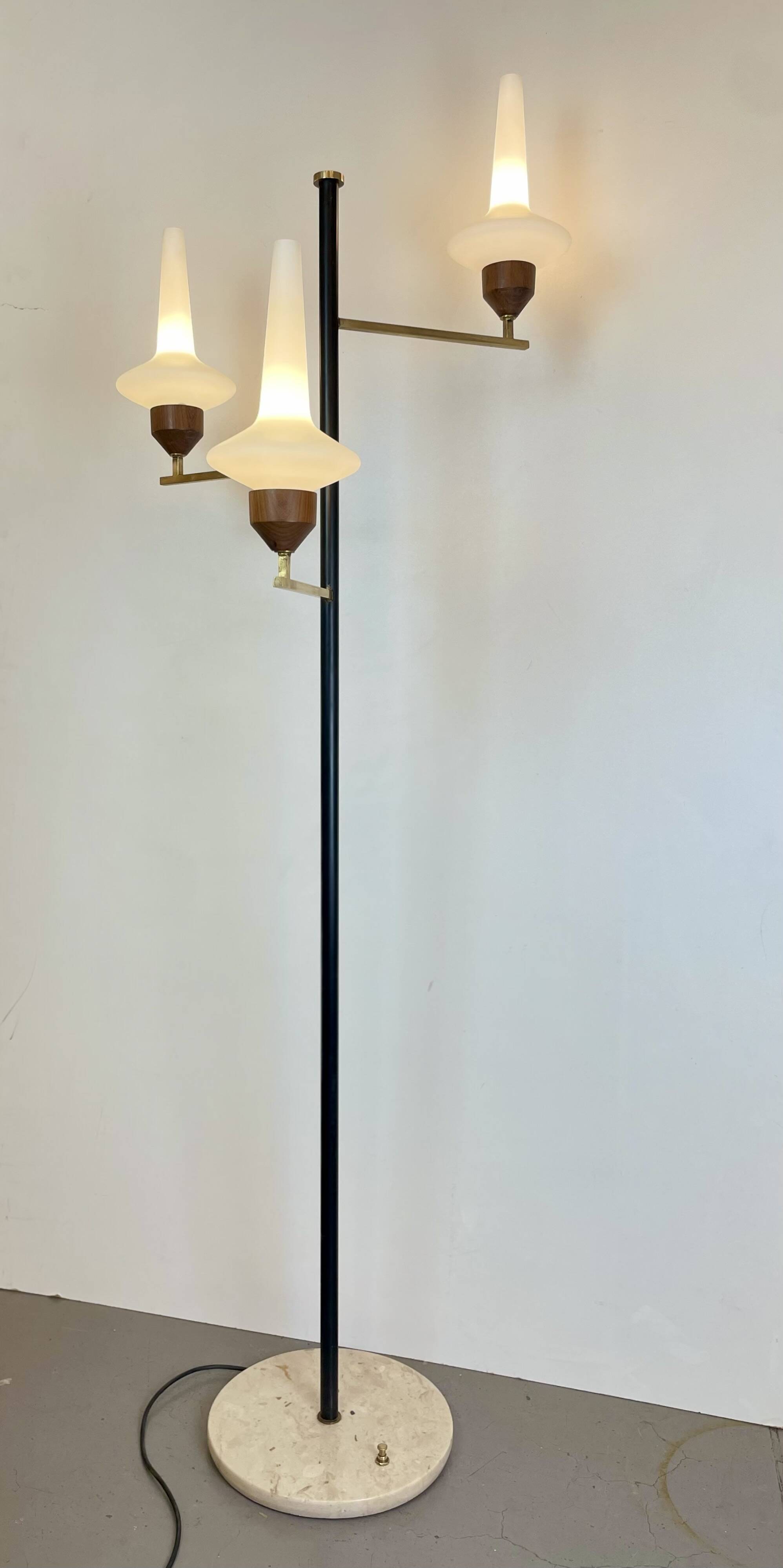 Mid-Century Floor Lamp att. To Stilnovo, 1950s