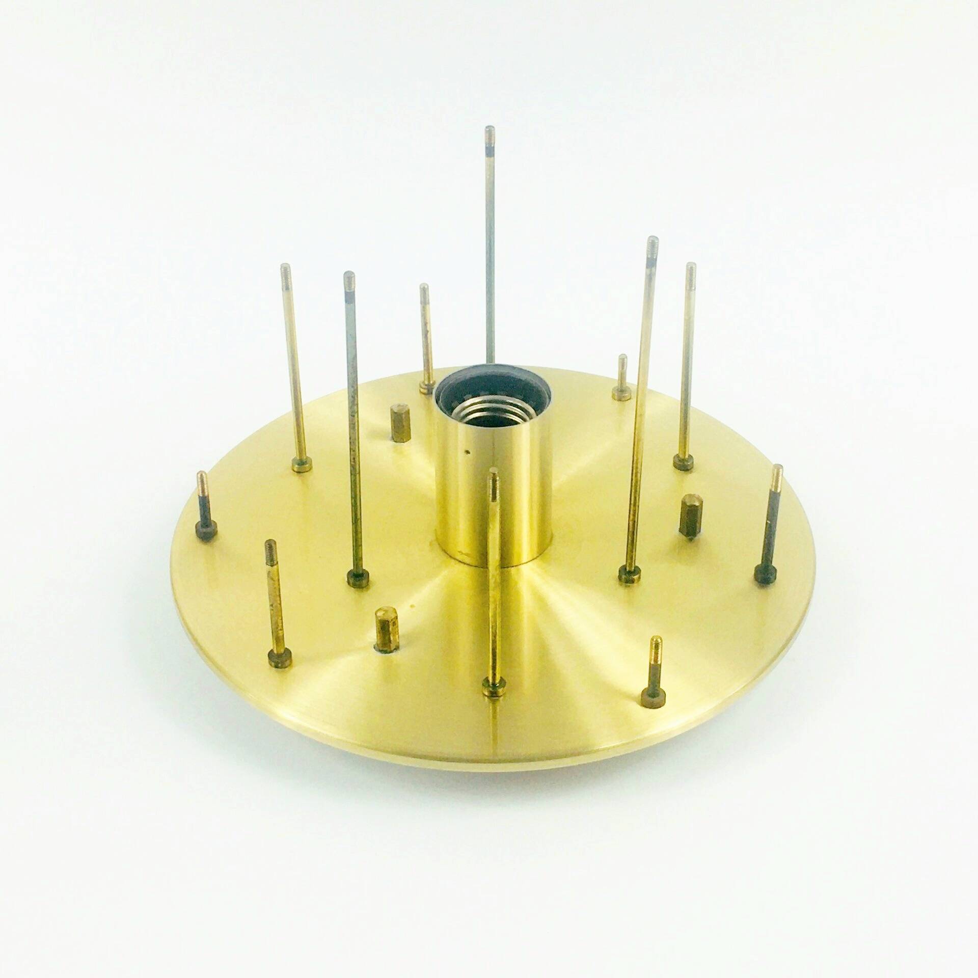 Mid-Century Sputnik Murano Glass & Brass Ceiling Light - Doria, 1960s/1970s
