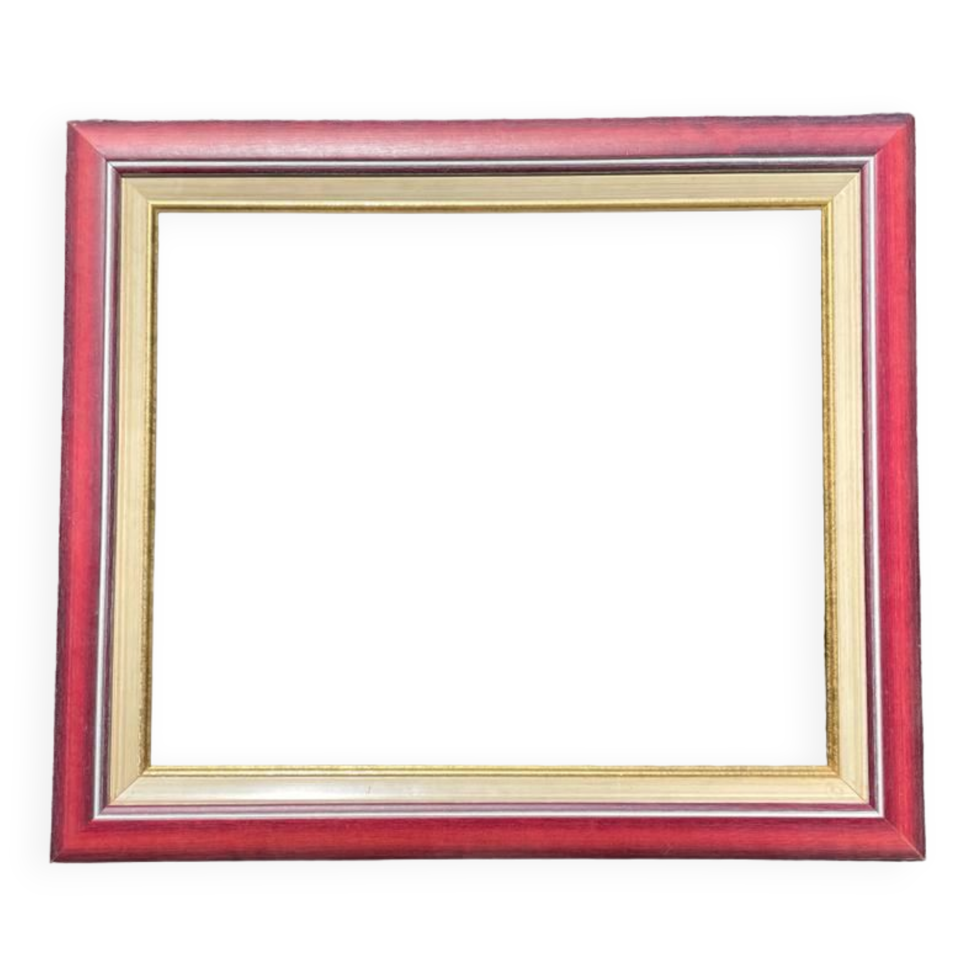 Plum gold and white frame