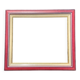 Plum gold and white frame