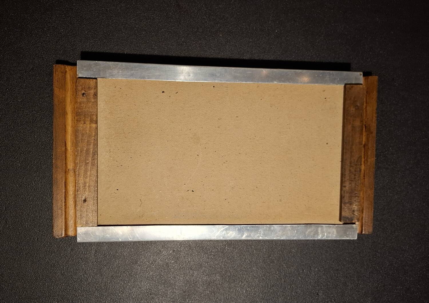 Plateau Art Déco peinture sur verre et bois