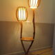 Lampadaire rotin 2 ampoules