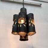 Brutalist Mid-Century Metal Pendant