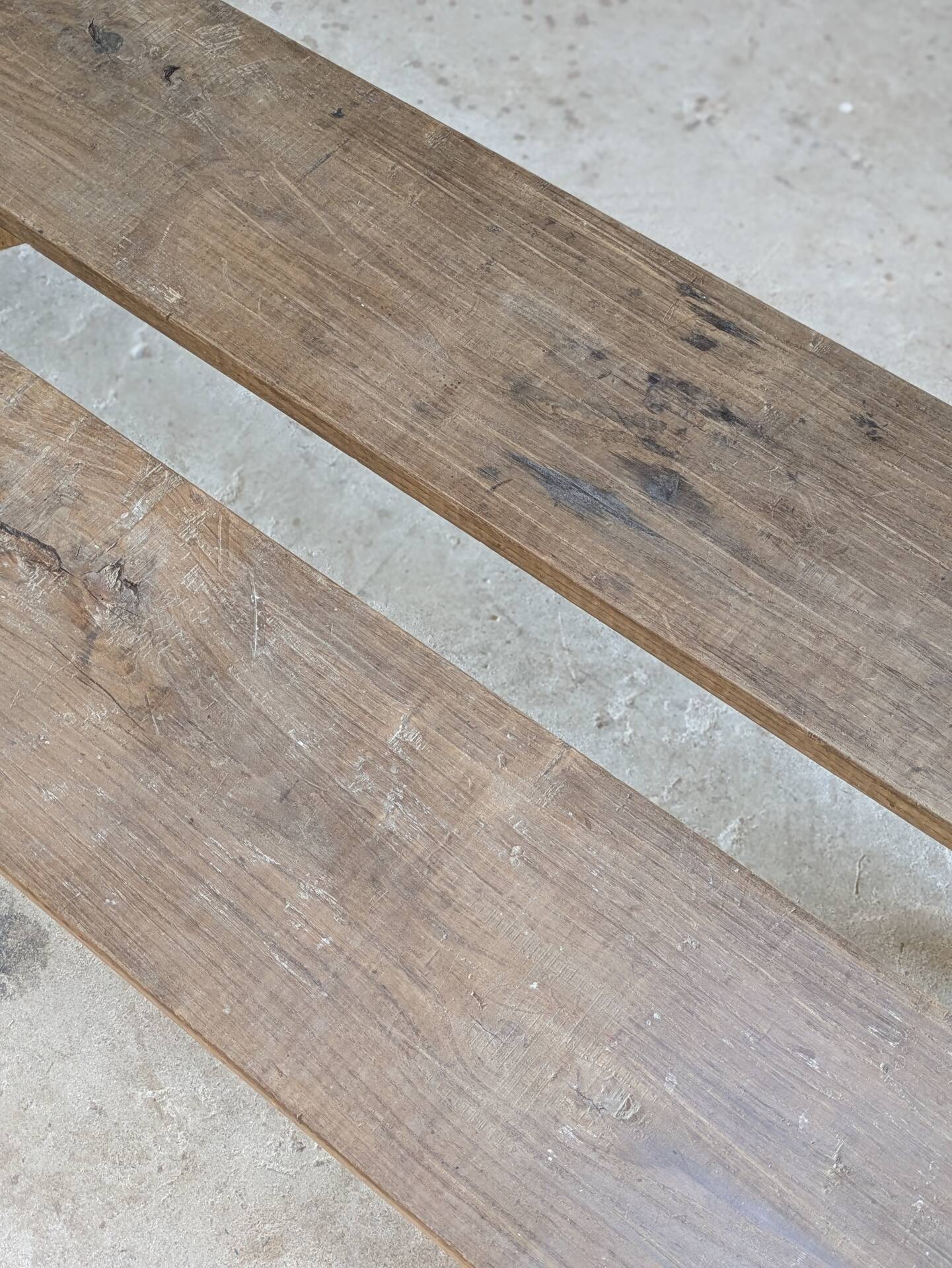 Pair of antique oak benches